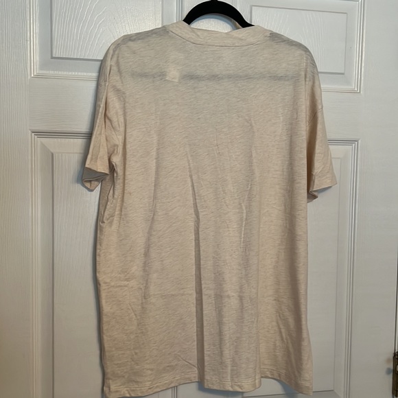 Aerie Size M 100% Cotton T-Shirt Beige Short Sleeves  Machine Wash Cold, Dry Low - Picture 3 of 11